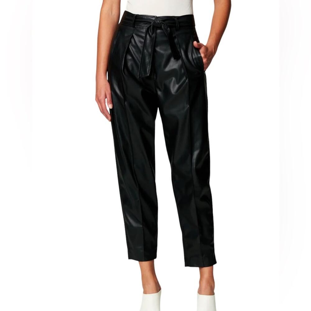 NWT! Blank NYC Off the Record Faux Leather Trouser Pants - Size 25 - Picture 2 of 13